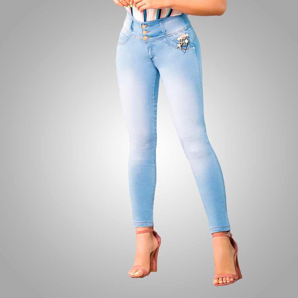 Carisma - Jean azul hielo talle alto - Madrugon.com, ¡la mejor tienda de  ropa al por mayor!