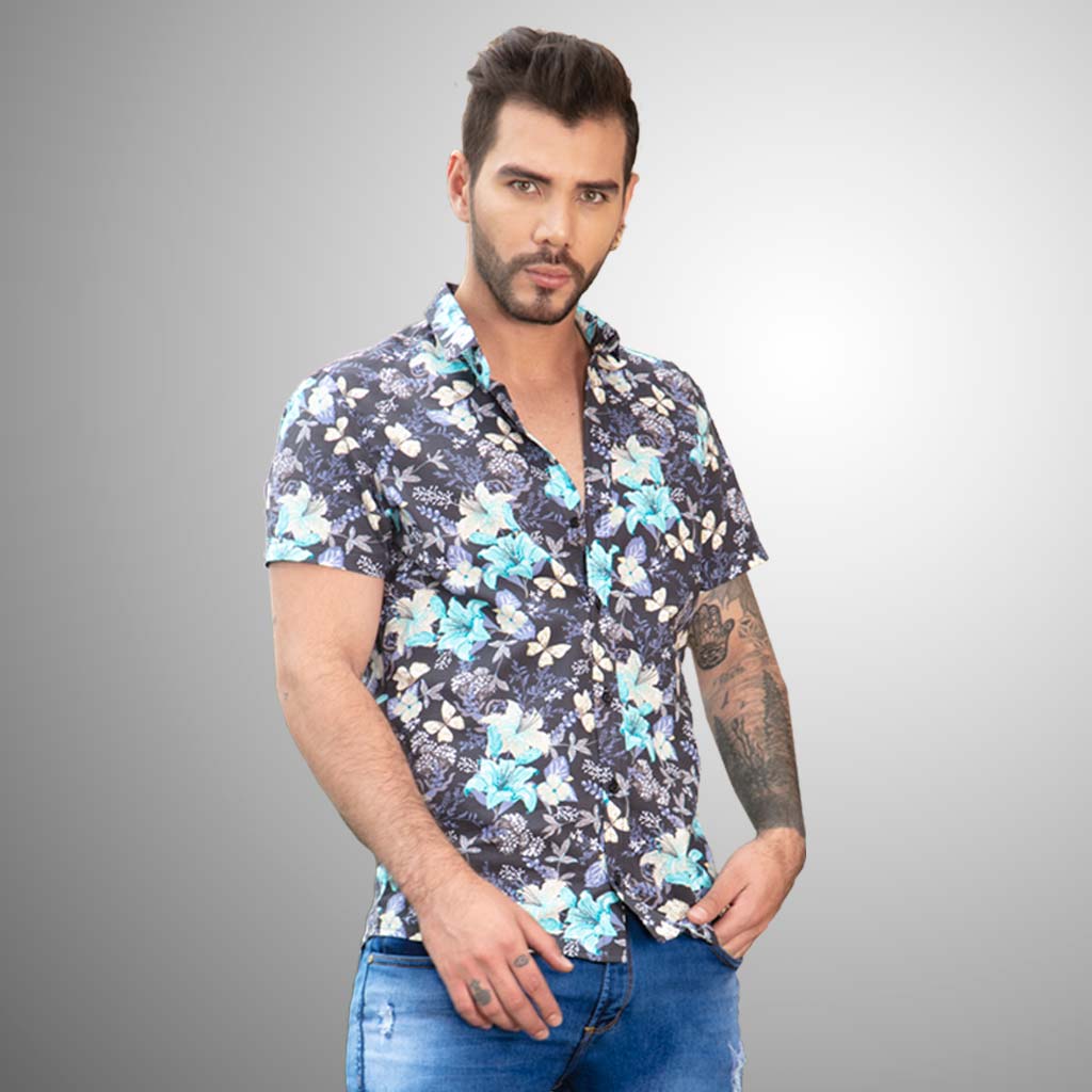 camisa estampada flores