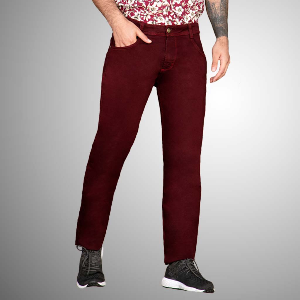 Klaros - Jean hombre confort vinotinto - Madrugon.com, ¡la mejor tienda de  ropa al por mayor!