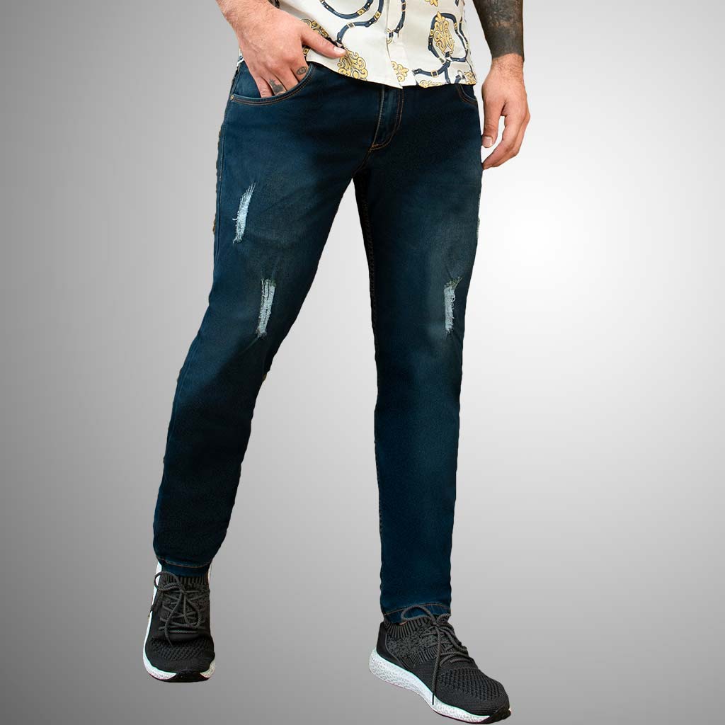 Klaros - Jean hombre skinny azul con destroyer - Madrugon.com, ¡la mejor  tienda de ropa al por mayor!