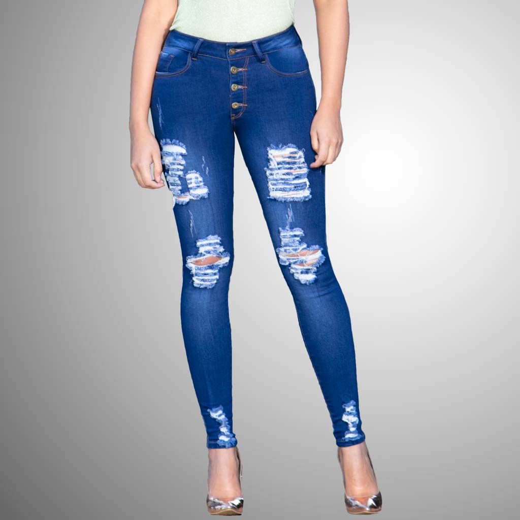 Waoo - Jean azul con destroyer - Madrugon.com, ¡la mejor tienda de ropa al  por mayor!